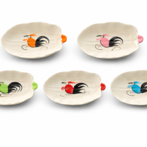 Plant shaped and chicken design dipping bowl